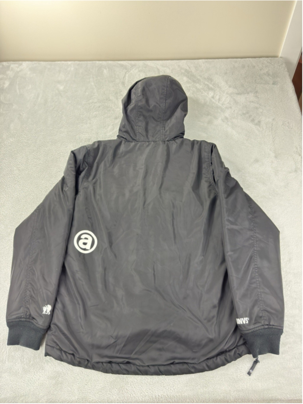 Aape By A Bathing Ape Men's Large Black Pullover Anorak Jacket - Picture 4 of 16